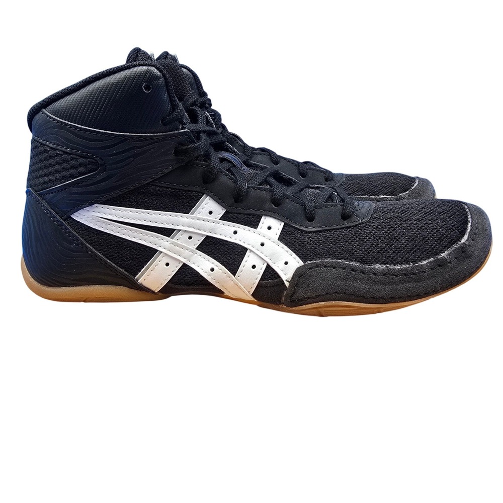 ASICS Matflex 6 Wrestling Shoes Black White 1081A051 Men's Size 8.5